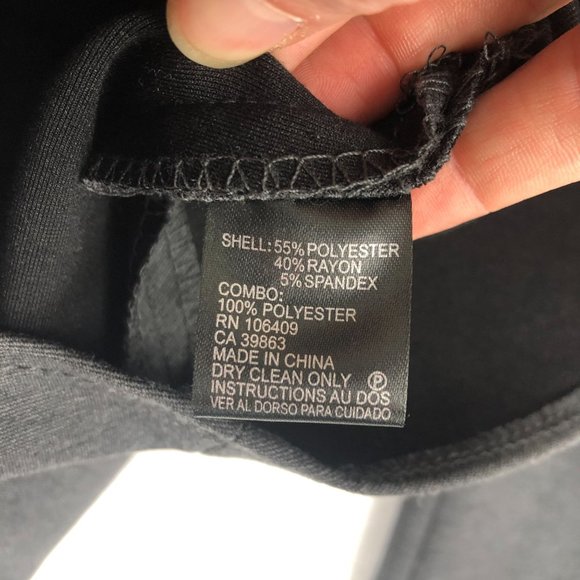 Tahari ASL Women's Size 6 Petite Grey Full Zip Long Sleeve Collarless Jacket - Picture 7 of 8